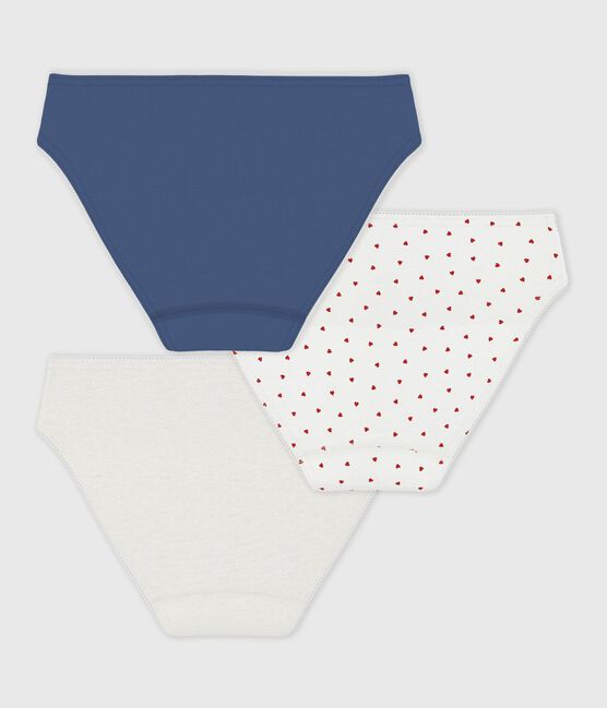 Lot de culottes enfant en coton et élasthanne imprimé cœurs variante 1