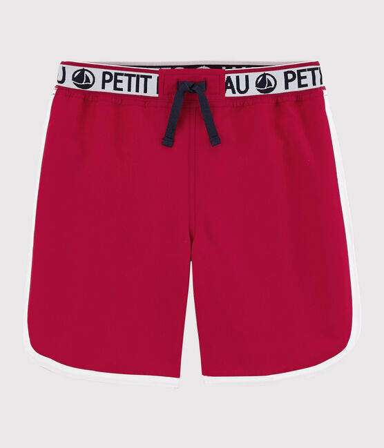 Short de bain recyclé enfant garçon rouge TERKUIT