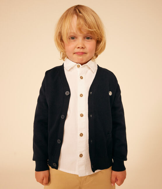 Cardigan en coton enfant garçon bleu SMOKING