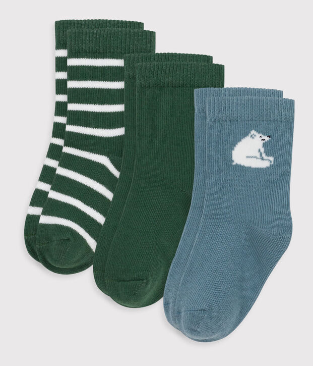 3 paires de chaussettes b&eacute;b&eacute; en coton multicouleur