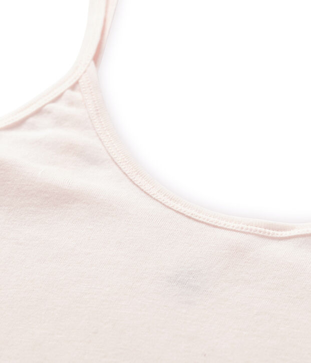 Chemise &agrave; bretelles femme en coton l&eacute;ger rose clair