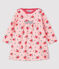 Robe manches longues bébé fille rose MINOIS/blanc MULTICO