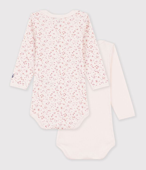 Lot de 2 bodies manches longues en coton. multicouleur