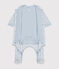 Bodyjama imprimé mini étoiles en velours bébé bleu GOMME/ BEACH