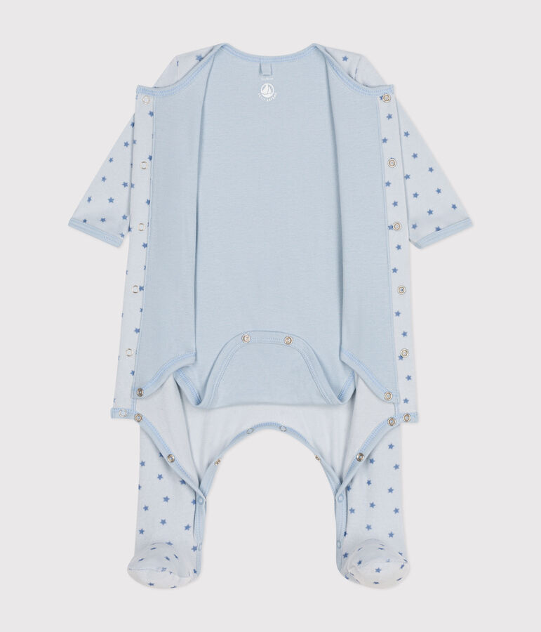 Bodyjama imprim&eacute; mini &eacute;toiles en velours b&eacute;b&eacute; bleu/bleu