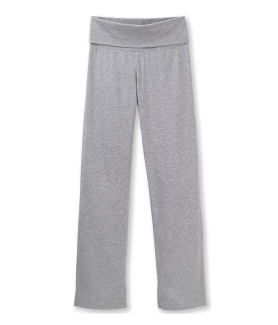 Pantalon danseuse femme en jersey lycra uni gris POUSSIERE CHINE