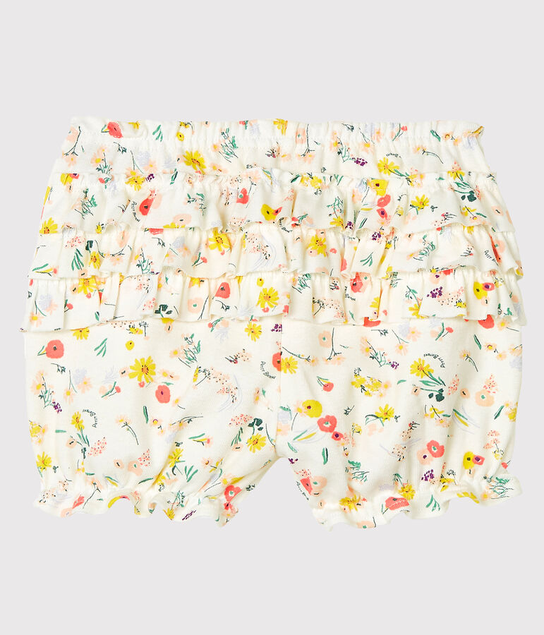 Culotte bloomer b&eacute;b&eacute; fille imprim&eacute;e blanc MARSHMALLOW/blanc MULTICO