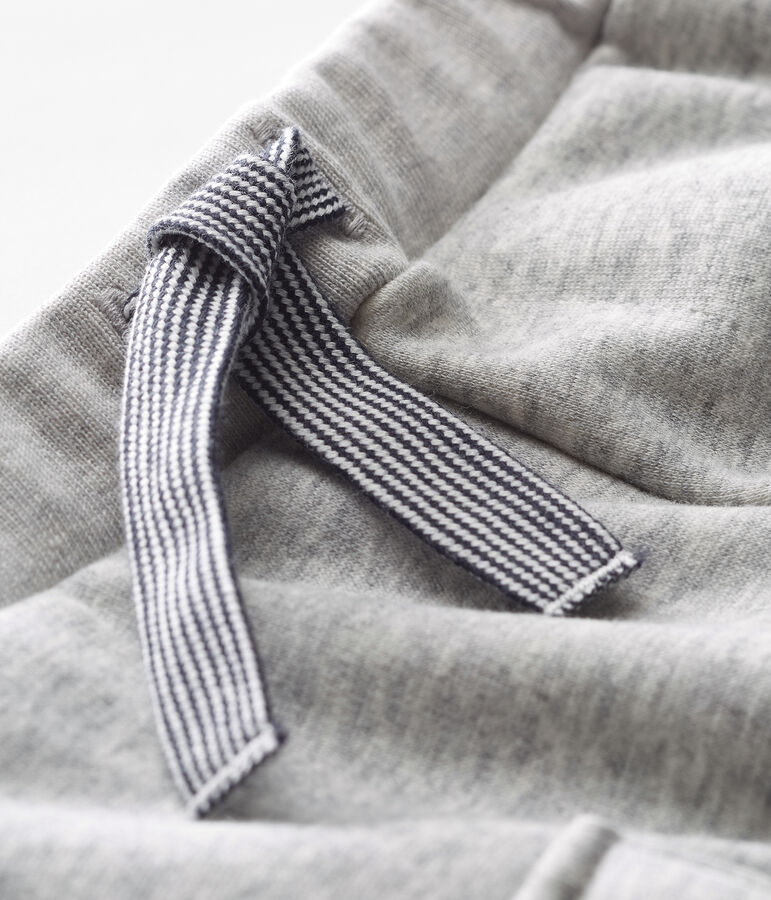 Pantalon b&eacute;b&eacute; gar&ccedil;on en maille velours gris BELUGA CHINE CN