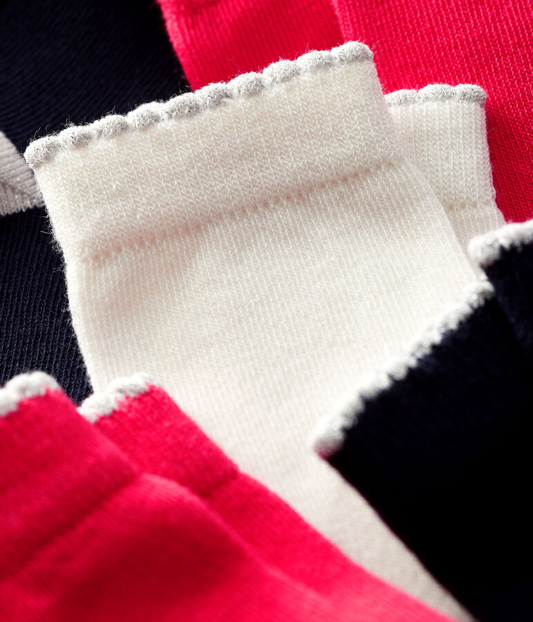 Lot de 5 paires de chaussettes enfant fille multicouleur