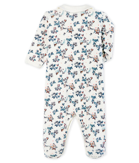 Dors bien bébé fille en côte blanc MARSHMALLOW/blanc MULTICO