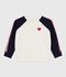 Sweatshirt enfant en coton blanc cass&eacute;