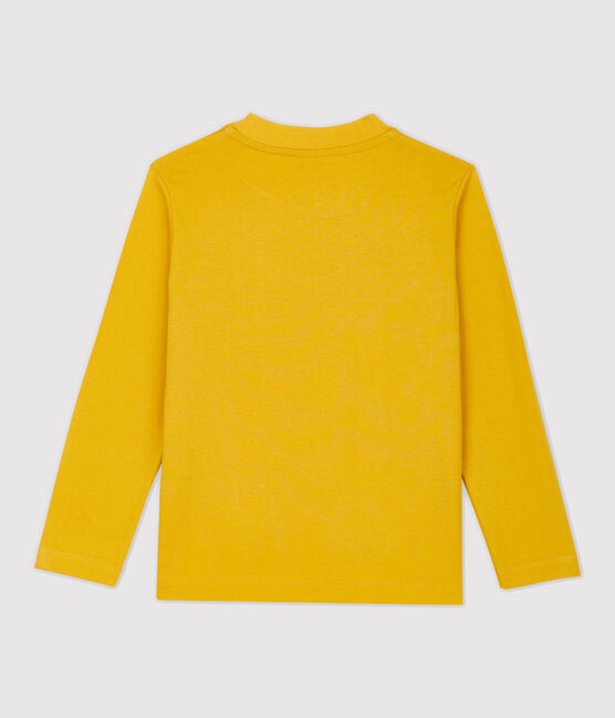 Tee-shirt manches longues en coton enfant garçon jaune BOUDOR