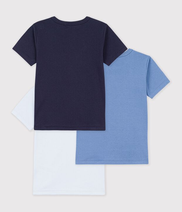 Lot de tee-shirts enfant en coton manches courtes unis multicouleur