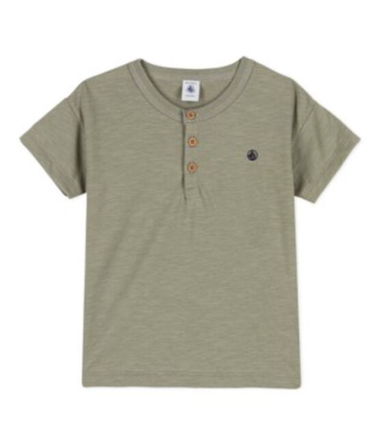 Tee-shirt manches courtes en coton enfant garçon vert MARECAGE