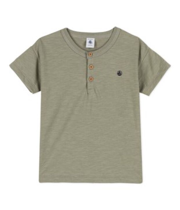 Tee-shirt manches courtes en coton enfant gar&ccedil;on vert