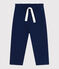 Pantalon de jogging bébé en coton uni bleu MEDIEVAL