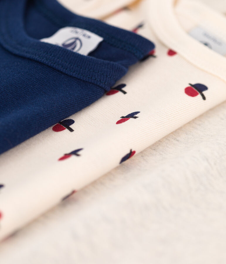 Lot de 3 bodies manches longues b&eacute;b&eacute; en coton multicouleur