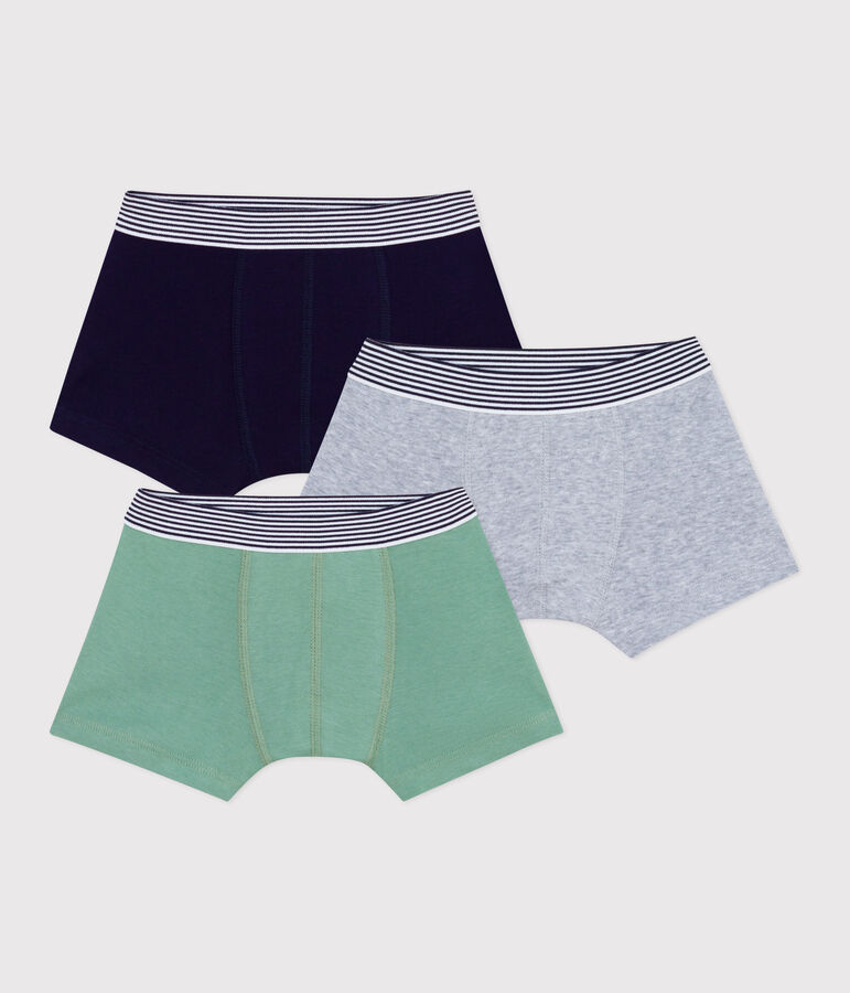 Lot de boxers enfant en coton uni variante 1