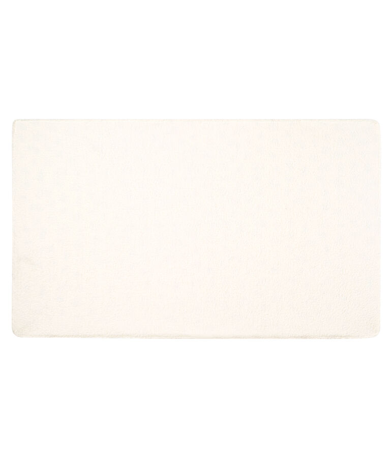 Couverture b&eacute;b&eacute; en c&ocirc;te et sherpa blanc MARSHMALLOW