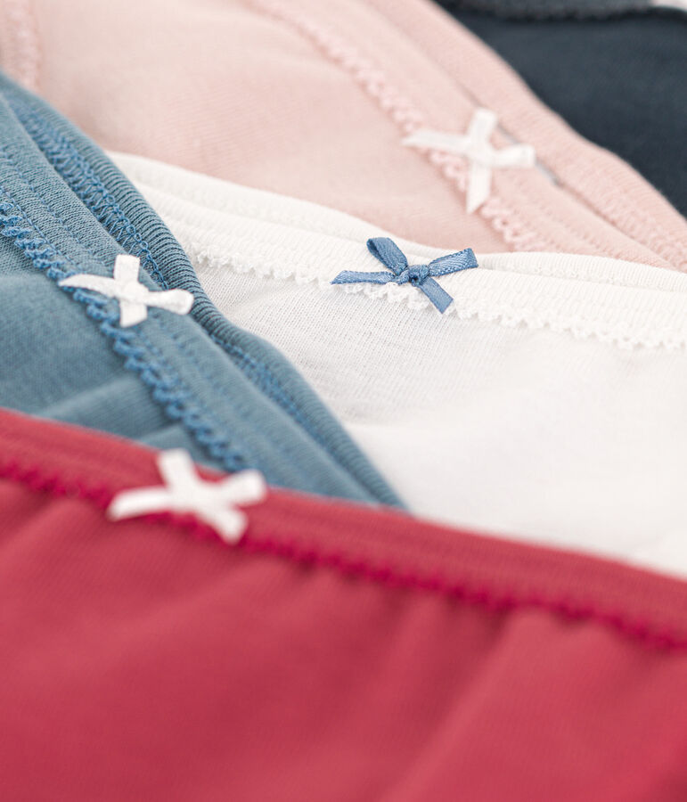 Lot de 5 culottes petite fille en coton multicouleur