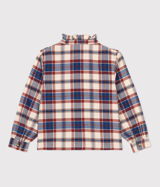 Blouse à carreaux en flanelle enfant fille blanc AVALANCHE/ MULTICO