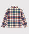 Blouse à carreaux en flanelle enfant fille blanc AVALANCHE/ MULTICO