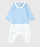 Combinaison longue bébé garçon bleu JASMIN/blanc MULTICO