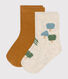 2 paires de chaussettes en coton sapins bébé