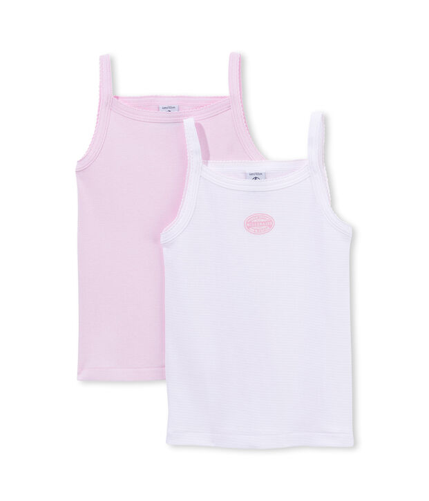 Lot de 2 d&eacute;bardeurs fille uni / milleraies lot .