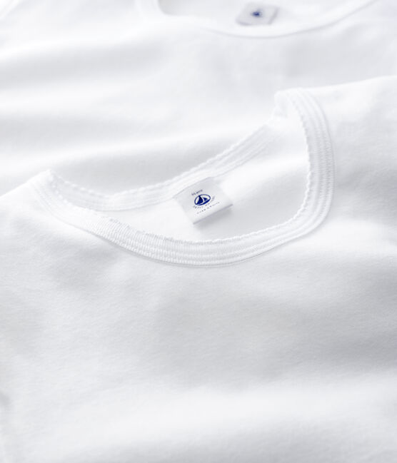 Lot de 2 tee-shirts courtes blancs fille variante 1