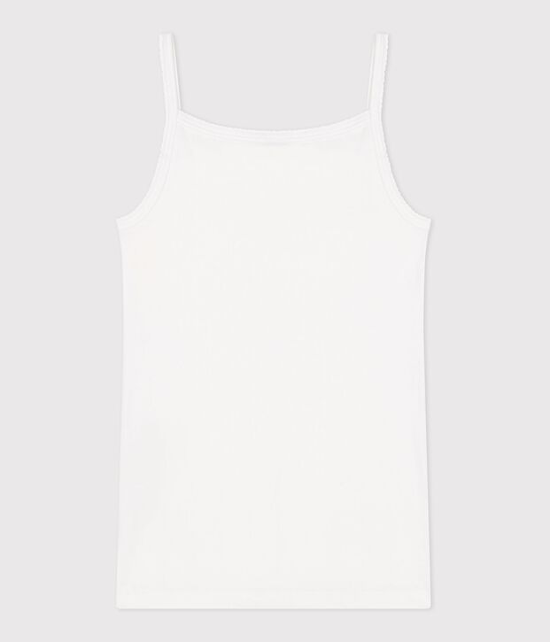 Chemise &agrave; bretelles en coton femme blanc
