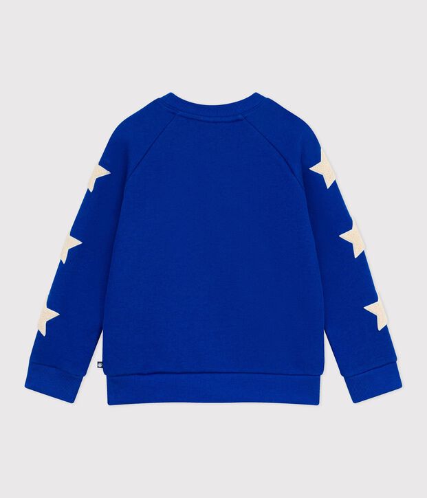Sweatshirt enfant en coton uni bleu