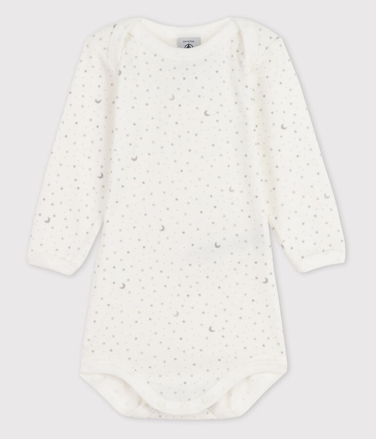 Body manches longues b&eacute;b&eacute; fille blanc/multicouleur