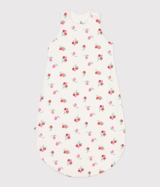 Gigoteuse b&eacute;b&eacute; en coton fleuri TOG 0.5 blanc/multicouleur