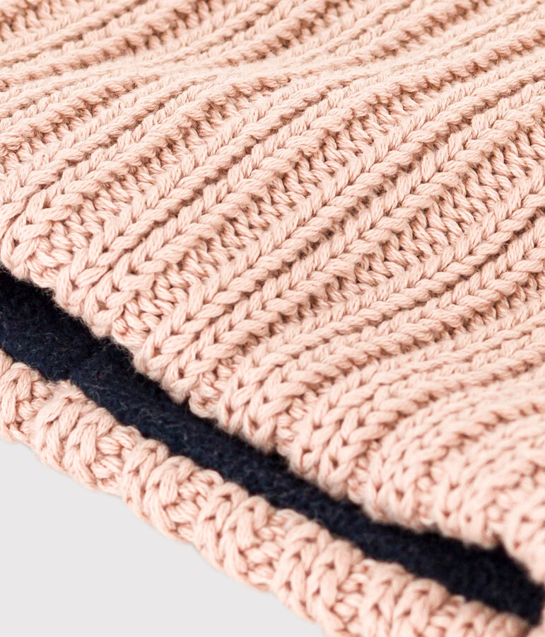 Snood en tricot doubl&eacute; en polaire b&eacute;b&eacute;/enfant gar&ccedil;on-fille rose