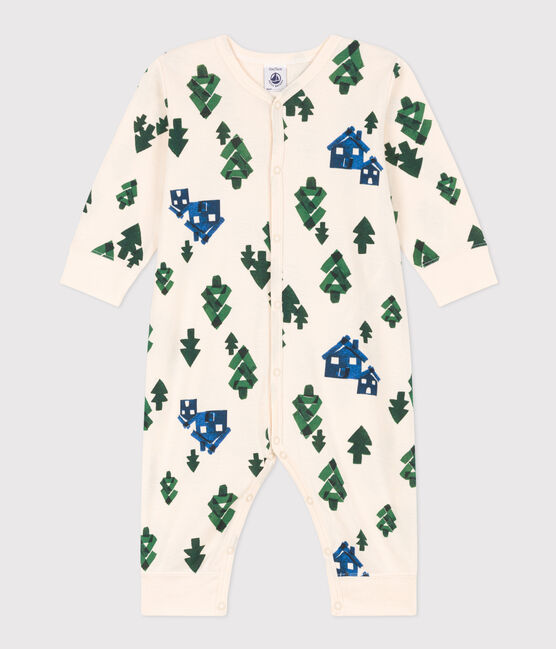 Pyjama bébé sans pieds en coton blanc AVALANCHE/ MULTICO