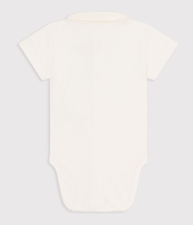 Body b&eacute;b&eacute; manches courtes en coton, d&eacute;tails brod&eacute;s bleu/bleu