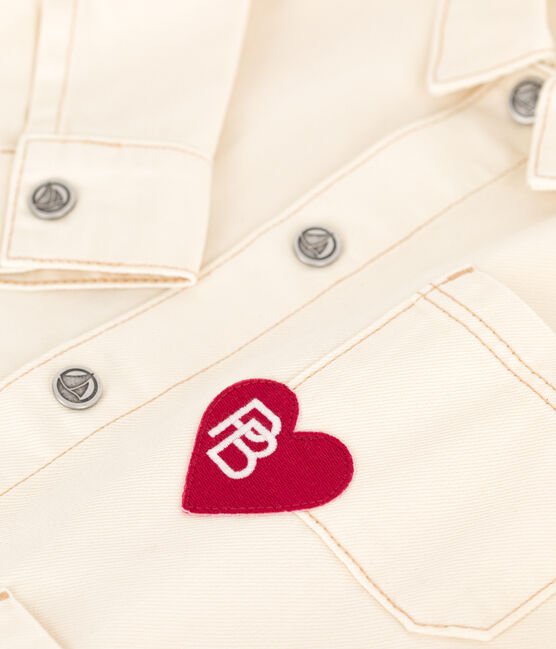 Veste en jean enfant uni écru MILK
