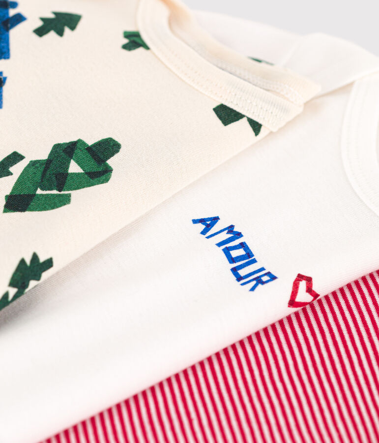 Lot de 3 bodies manches longues sapins b&eacute;b&eacute; en coton variante 1