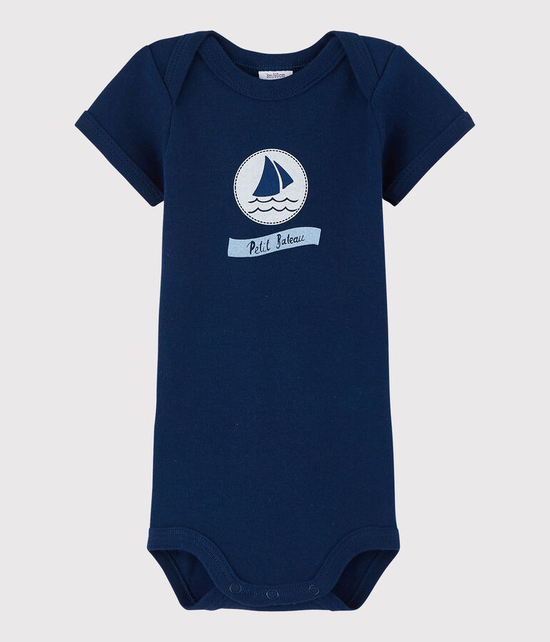 Body manches courtes b&eacute;b&eacute; gar&ccedil;on bleu