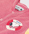 Combicourt Petit Bateau X Snoopy bébé en coton rouge CORRIDA/blanc MARSHMALLOW