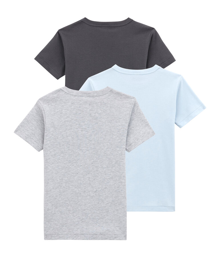 Trio de tee-shirts manches courtes petit gar&ccedil;on multicouleur