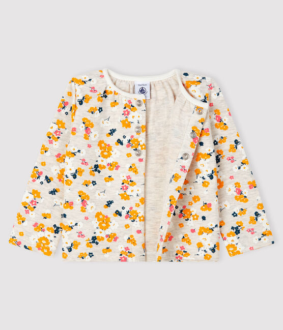 Cardigan en tubique bébé fille beige MONTELIMAR/blanc MULTICO