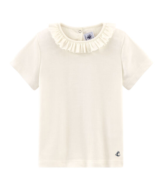 Tee-shirt à manches courtes enfant fille blanc MARSHMALLOW