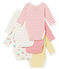 Lot de 5 bodies naissance manches longues bébé fille variante 1