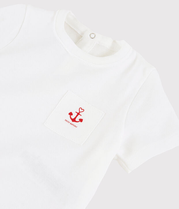 Tee-shirt b&eacute;b&eacute; fille blanc