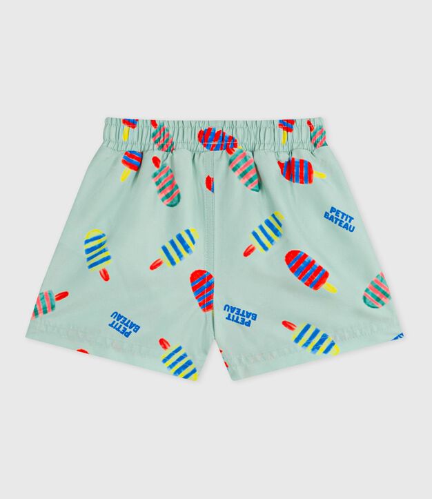 Short de bain b&eacute;b&eacute;, imprim&eacute; glaces bleu/multicouleur