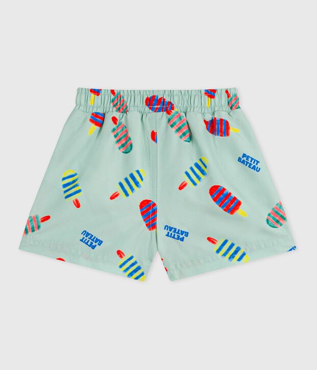 Short de bain b&eacute;b&eacute;, imprim&eacute; glaces bleu/multicouleur