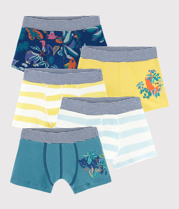 Lot de 5 boxers imprim&eacute; jungle petit gar&ccedil;on multicouleur