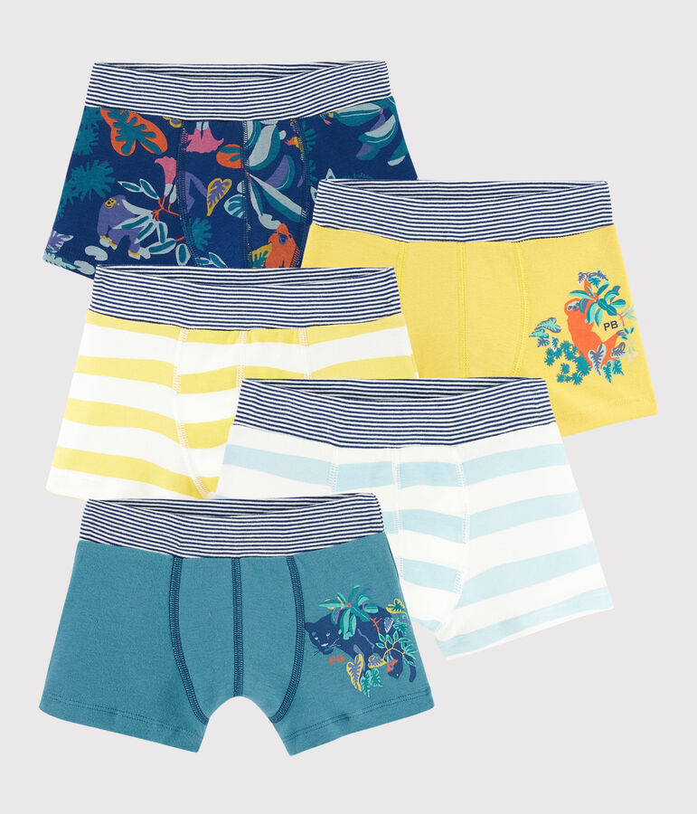 Lot de 5 boxers imprim&eacute; jungle petit gar&ccedil;on variante 1